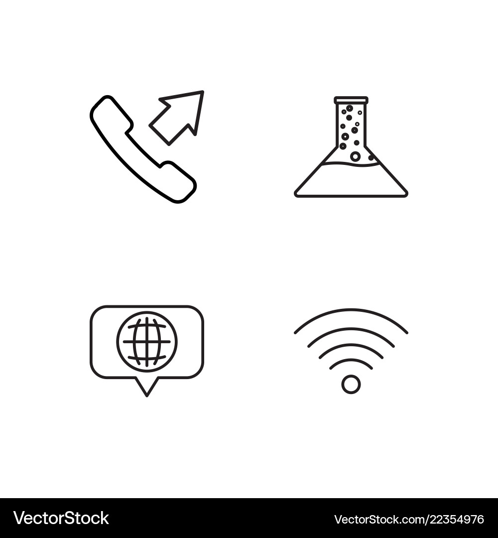 Web simple outlined icons set Vector Image