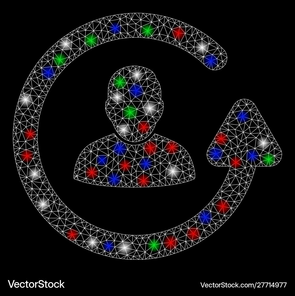 Bright mesh 2d update user with light spots Bright mesh 2d update user with light spots vector image