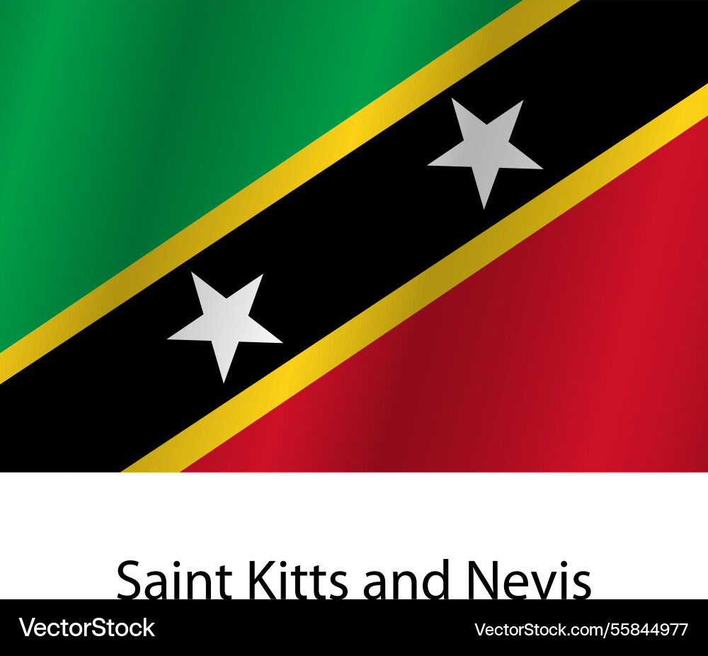 Flagge des Landes Heilige Kitts und Nevis Flagge des Landes Heilige Kitts und Nevis vektorbild