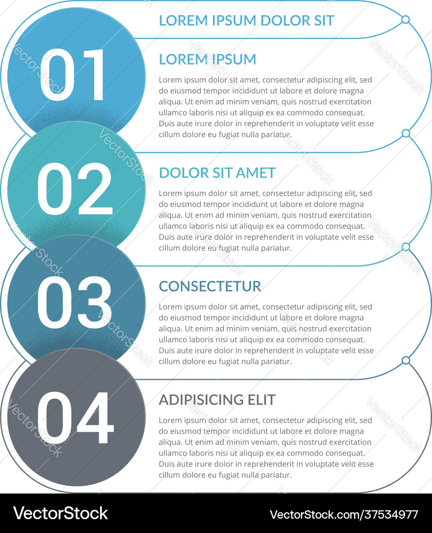 Infographic template with 4 steps Royalty Free Vector Image