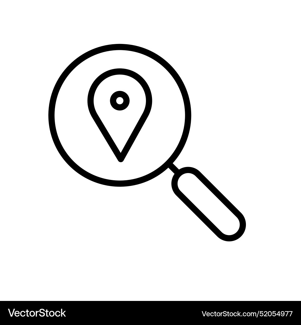 Location search icon ideal for navigation and map Location search icon ideal for navigation and map vector image