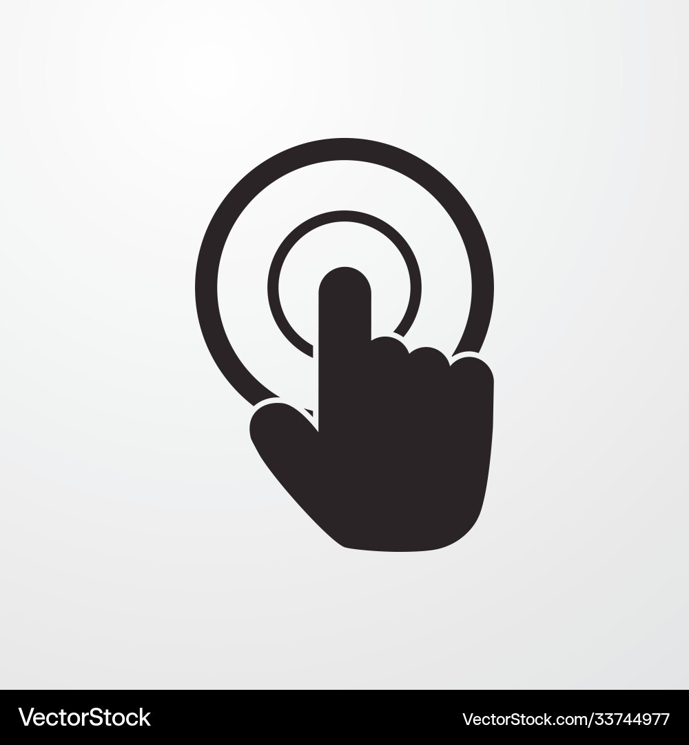 Mouse point click sign icon vector image