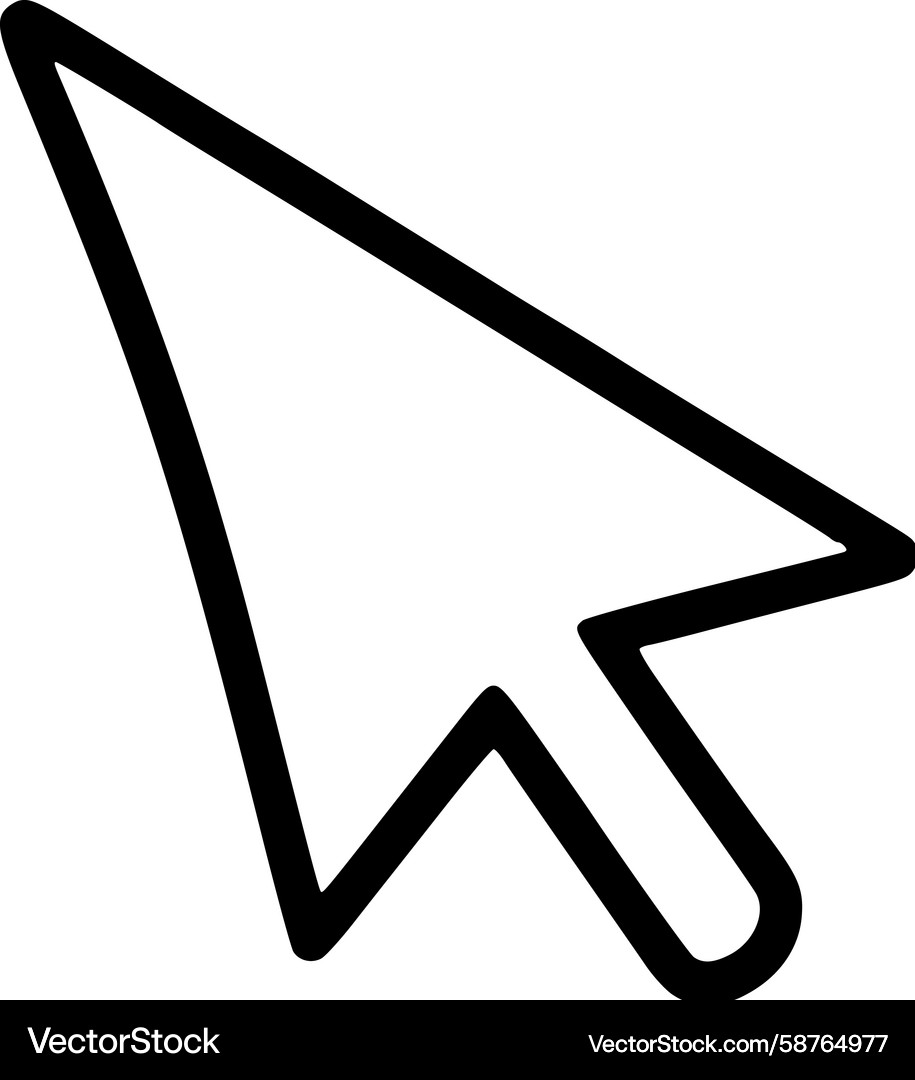 Pointer Cursor Outline Vector Image