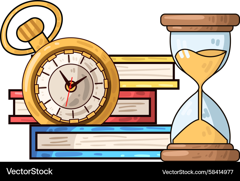 Study Time & Learning Vector Image
