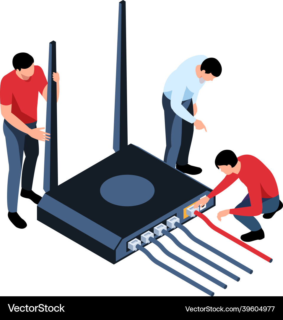 Sysadmin isometric icon Sysadmin isometric icon vector image