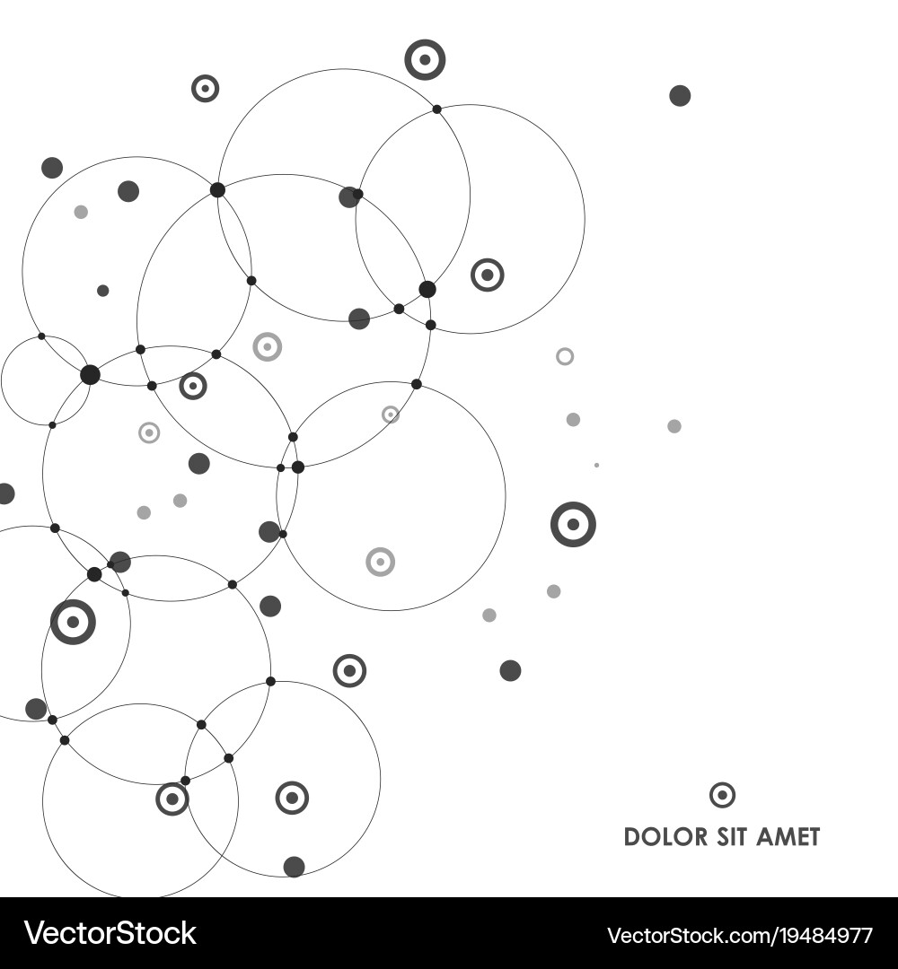 Technology abstract dot and circle connection vector image