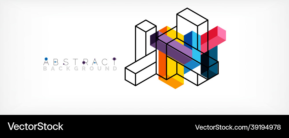 Abstract background 3d cubes cubic elements Abstract background 3d cubes cubic elements vector image
