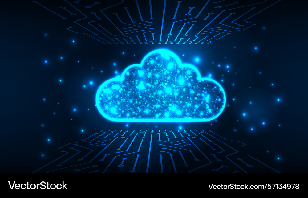 Abstract data center network system line circuit Abstract data center network system line circuit vector image