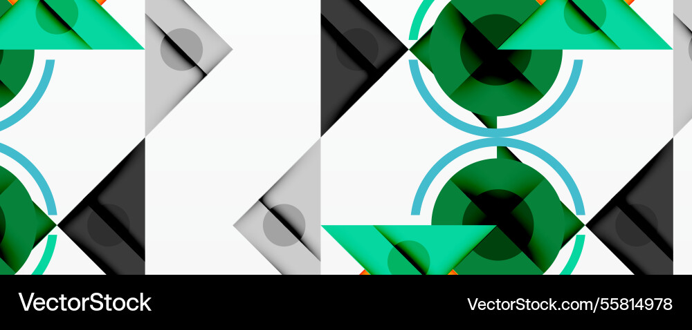 Abstract geometric composition with intersecting Vector Image