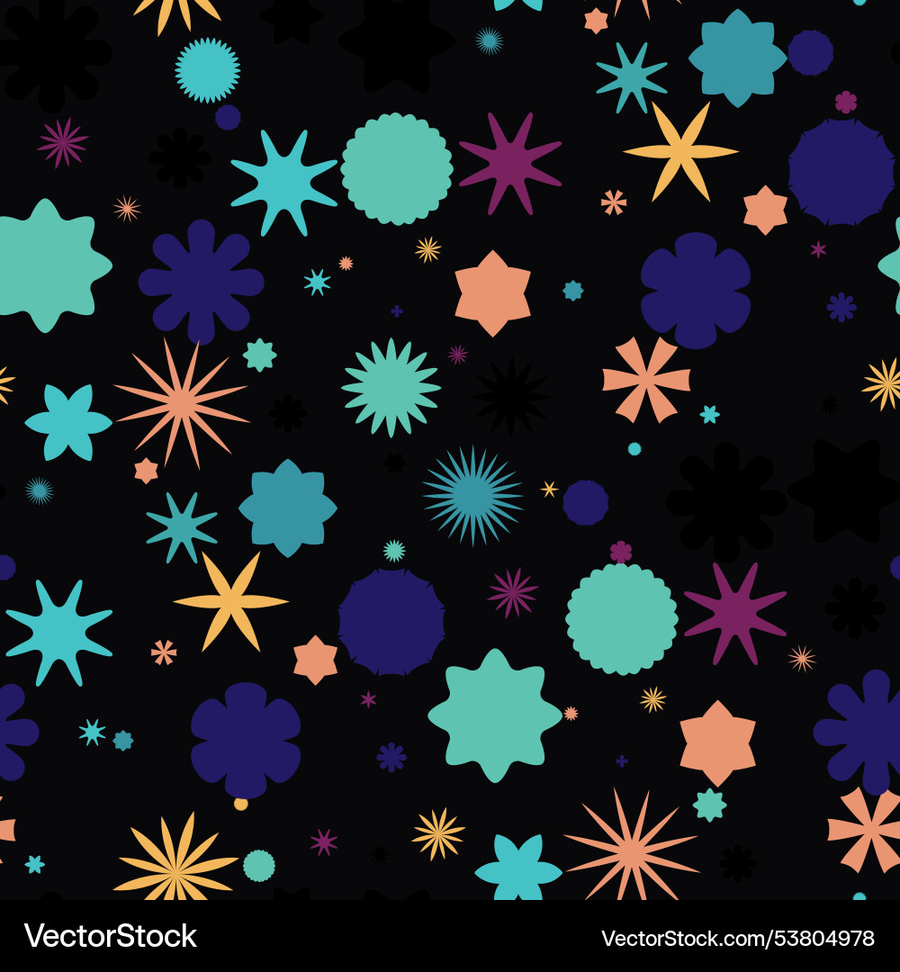 Abstract seamless pattern featuring various Abstract seamless pattern featuring various vector image
