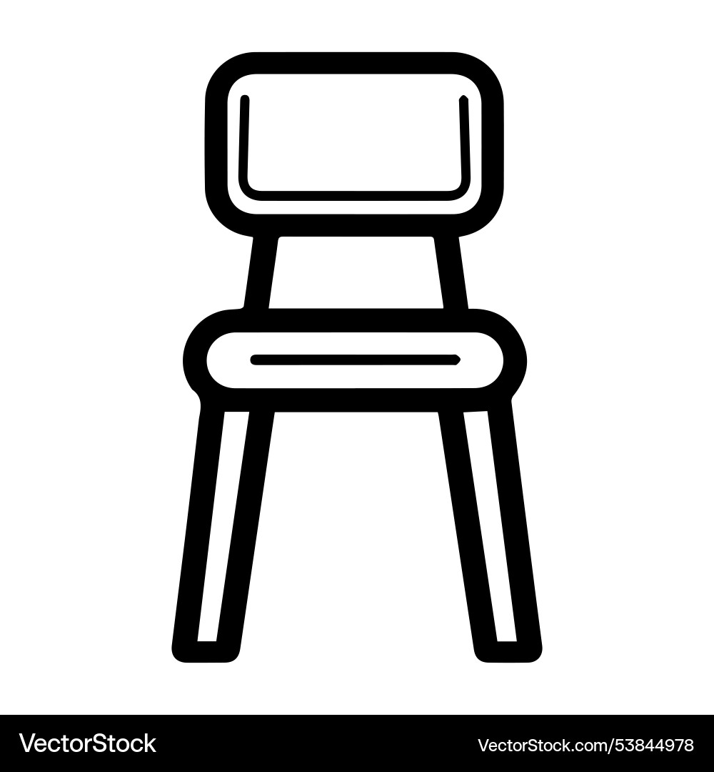 Chair icon or modern line symbol art Royalty Free Vector