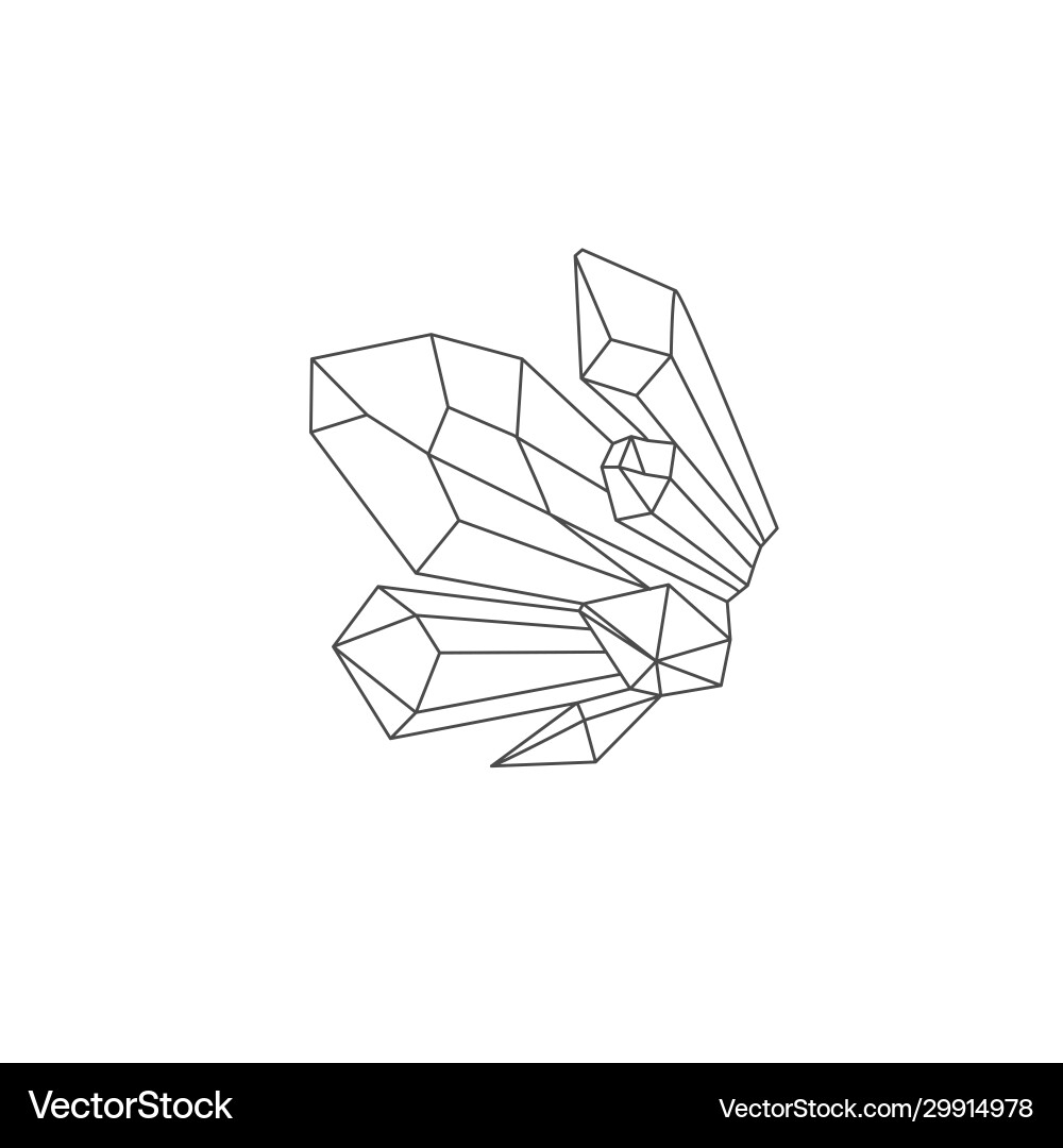 Crystal design element vector image