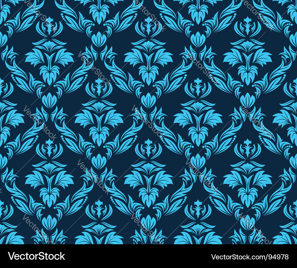 Damask pattern vector image