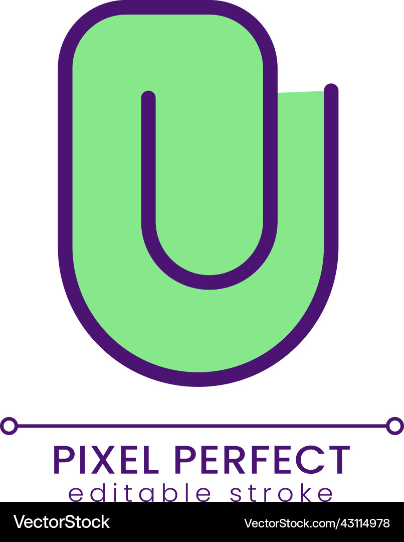File upload button pixel perfect rgb color icon Vector Image
