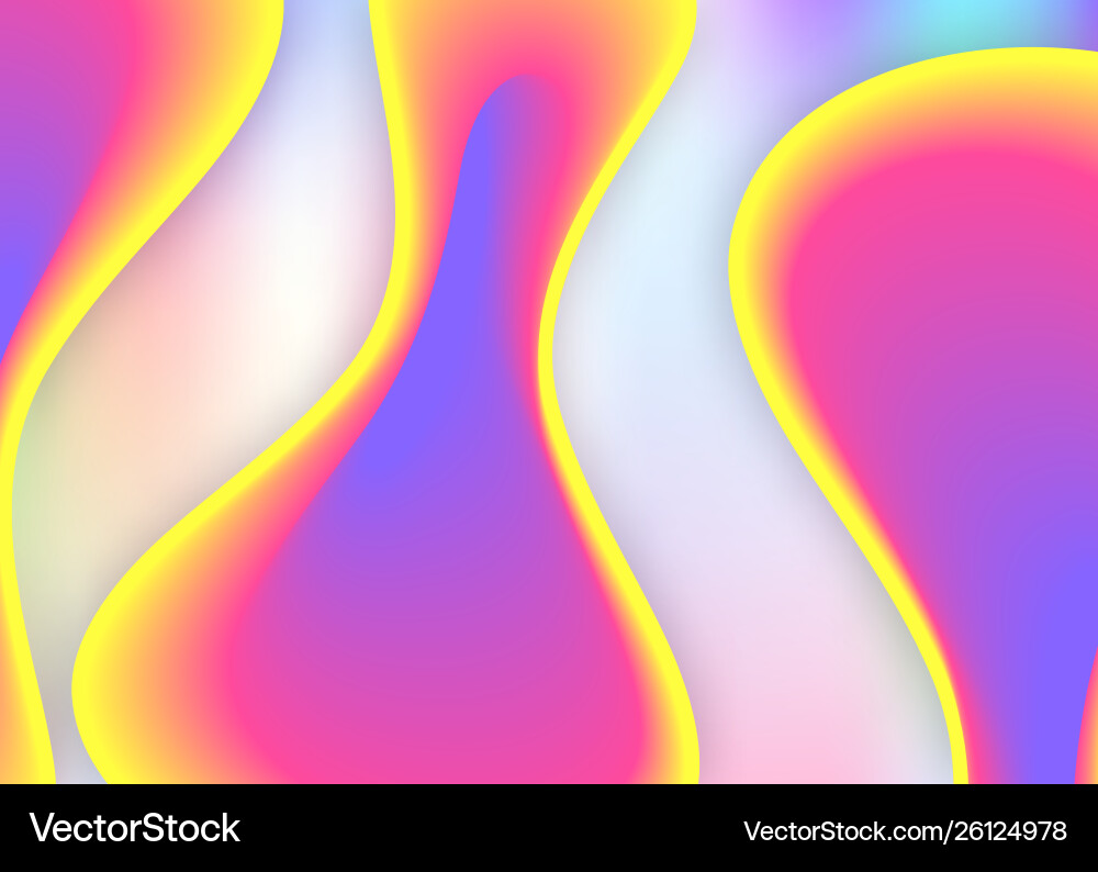 Fluid dynamic background with liquid shapes vector image