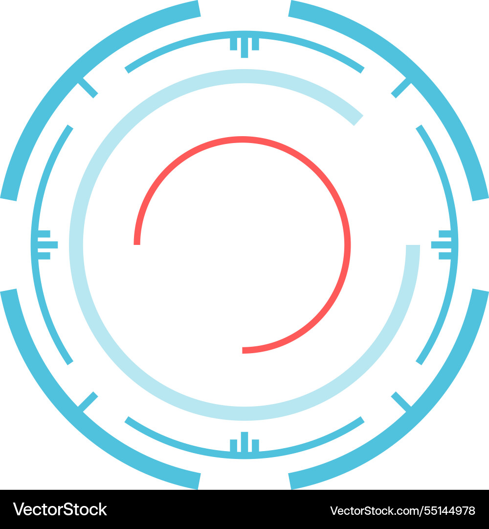 Futuristic Head-Up Display Element vector image