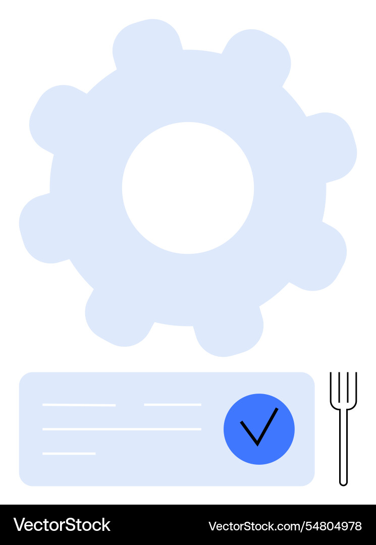 Gear icon with to-do list and checkmark for task Gear icon with to-do list and checkmark for task vector image