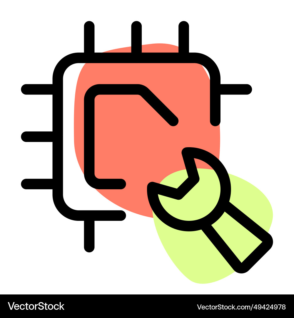 Interface for device maintenance or configuration vector image