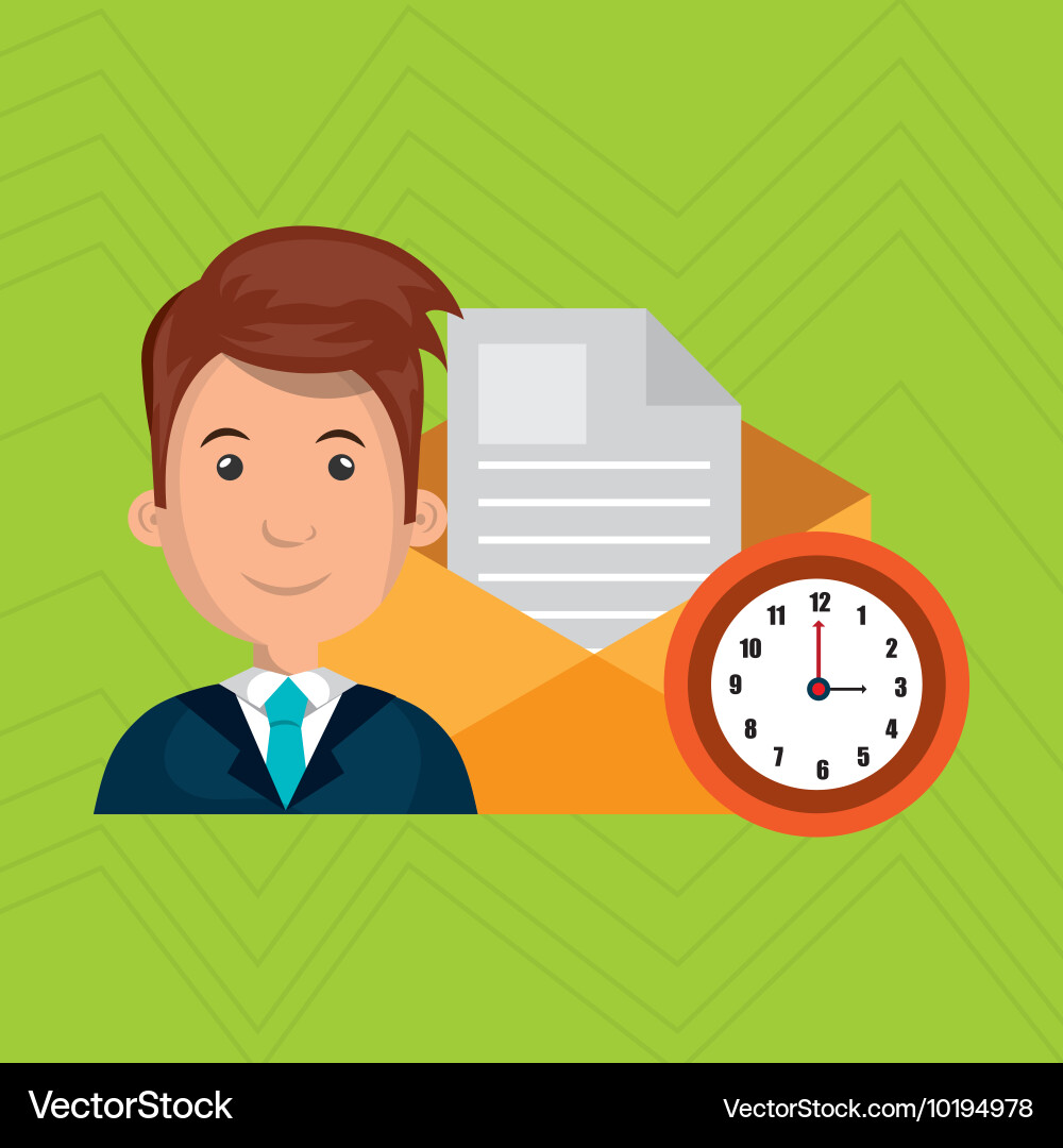 Man message document icon vector image