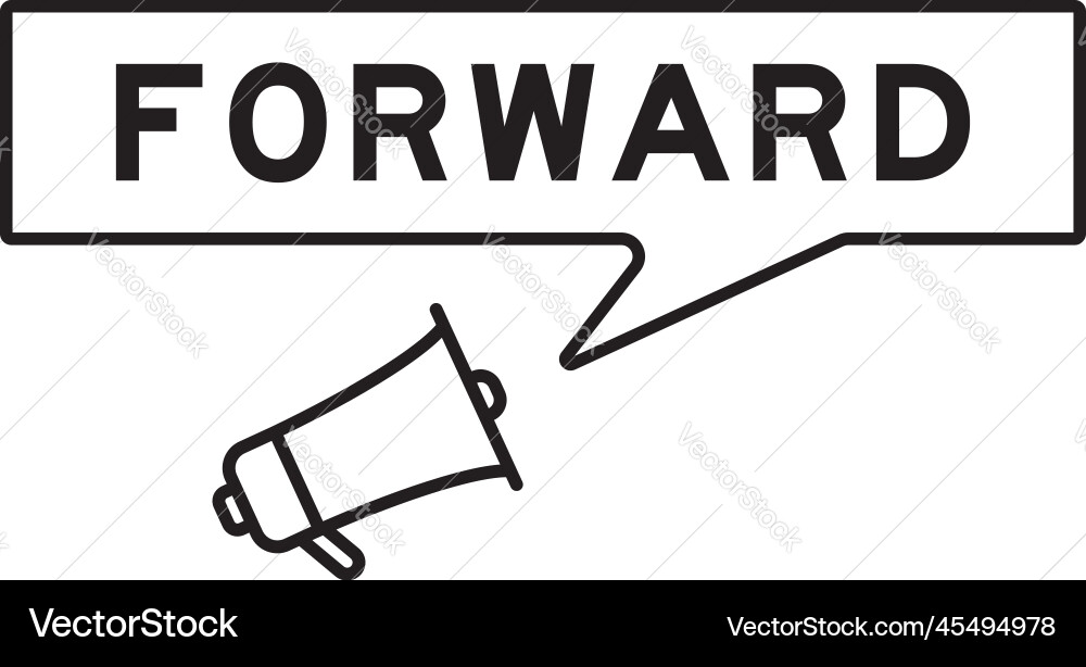 Megaphone icon with speech bubble in word forward Vector Image