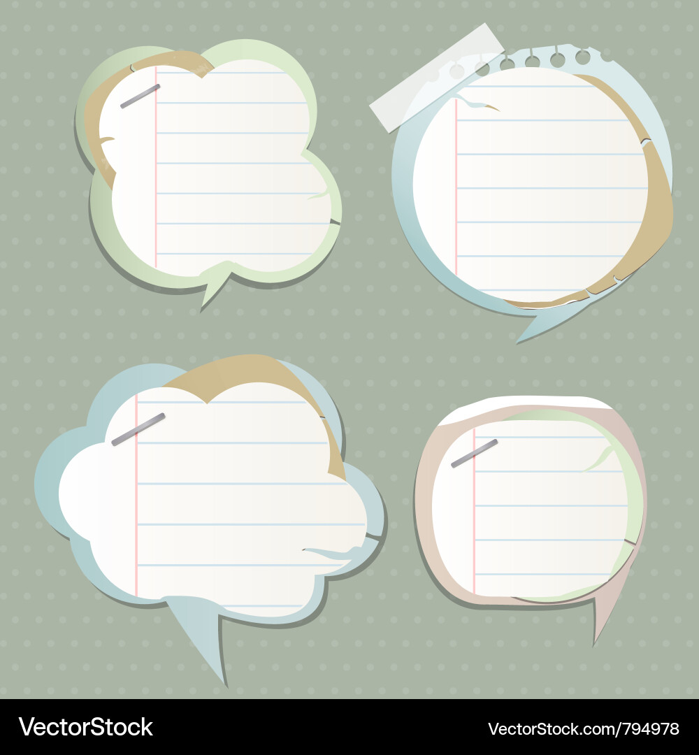 Paper speech bubbles Royalty Free Vector Image
