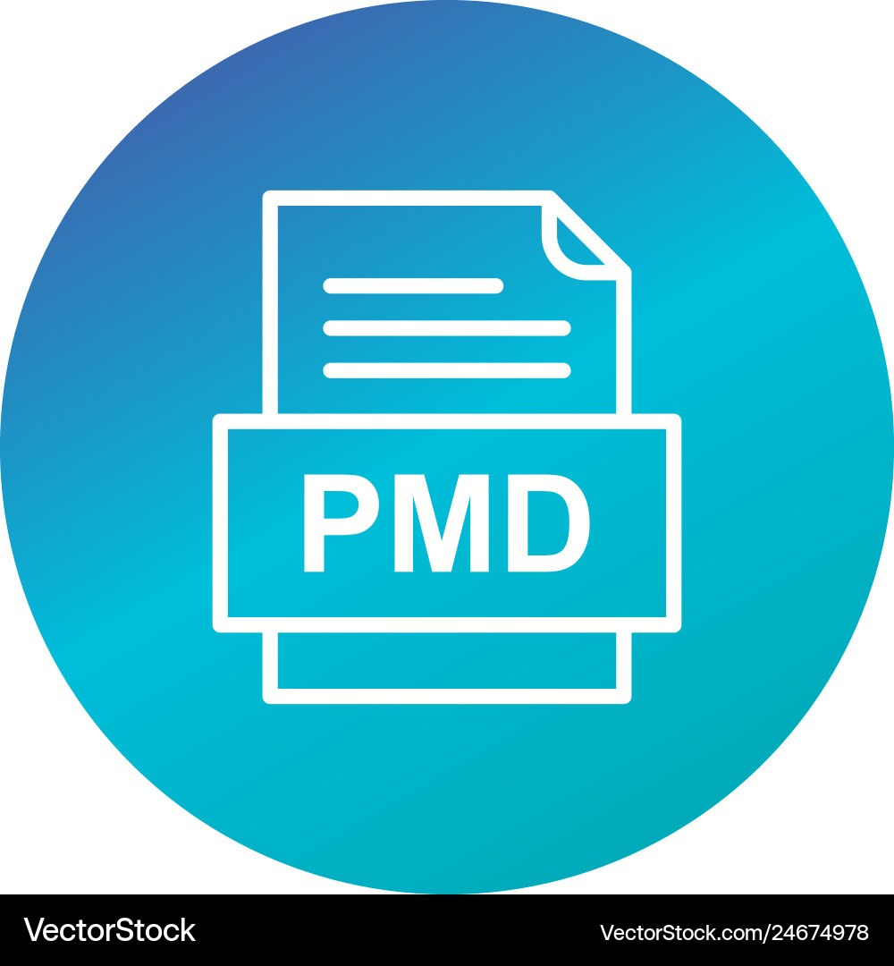 Pmd file document icon vector image