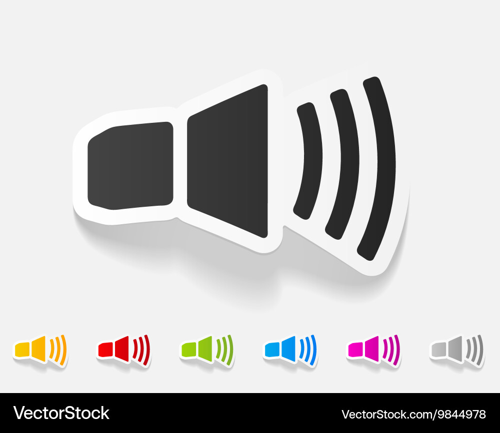 Realistic design element sound Vector Image