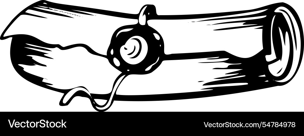 Roll and parchment scroll Roll and parchment scroll Vector Image