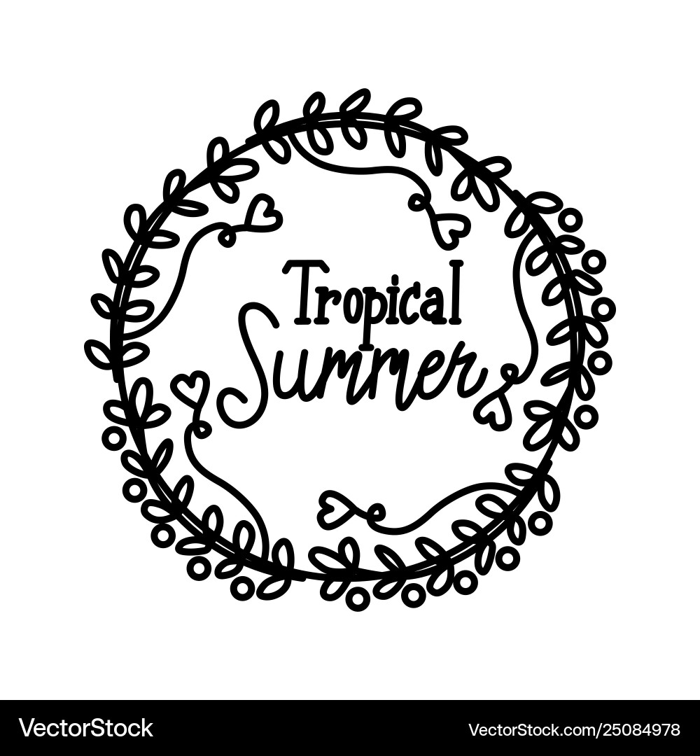 Summer script text template vector image