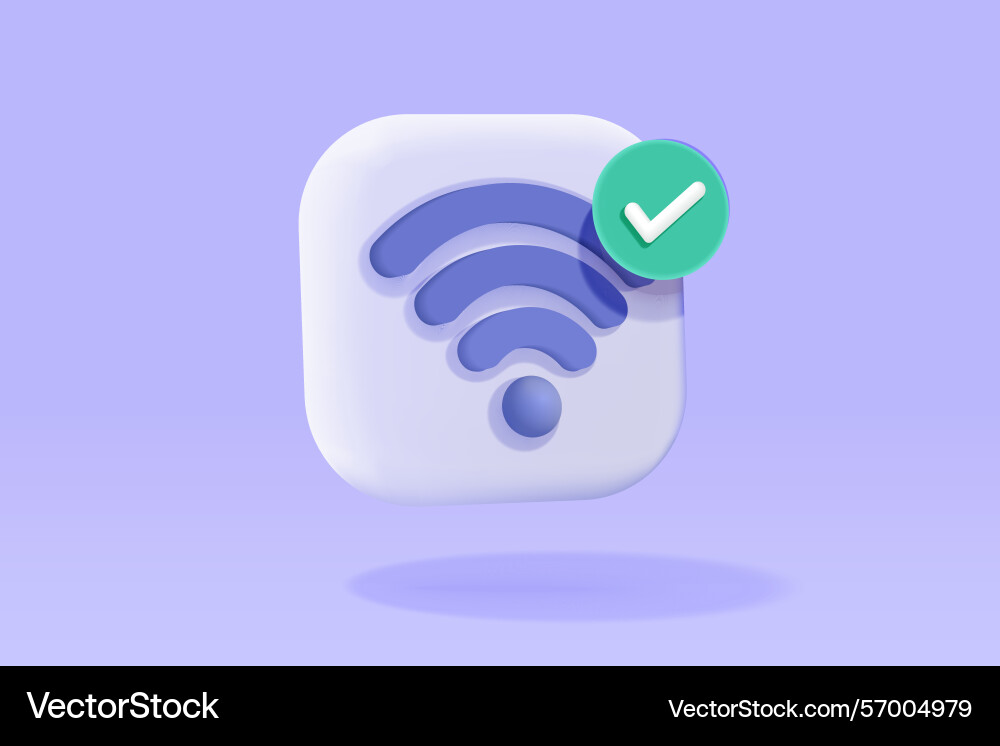 3d wireless connection and sharing network 3d wireless connection and sharing network vector image
