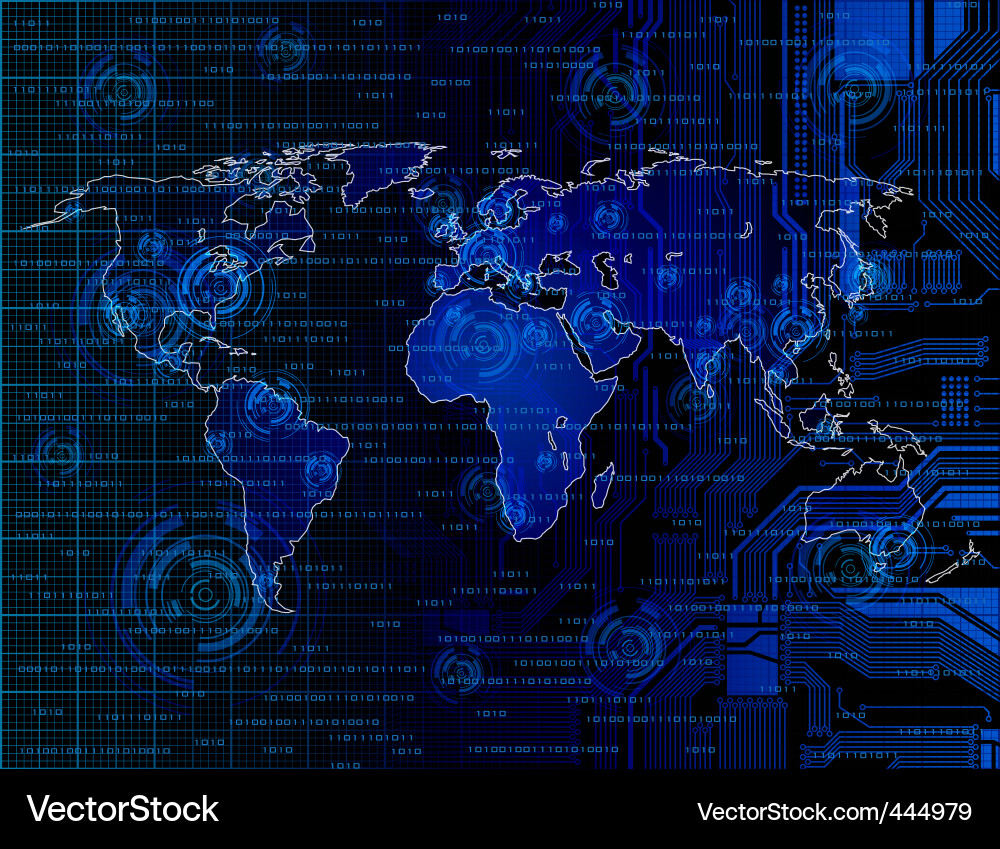 Abstract Circuit Technology Background vector image