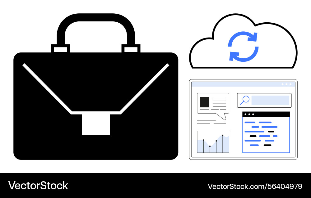 Cloud integration for secure data management Cloud integration for secure data management vector image