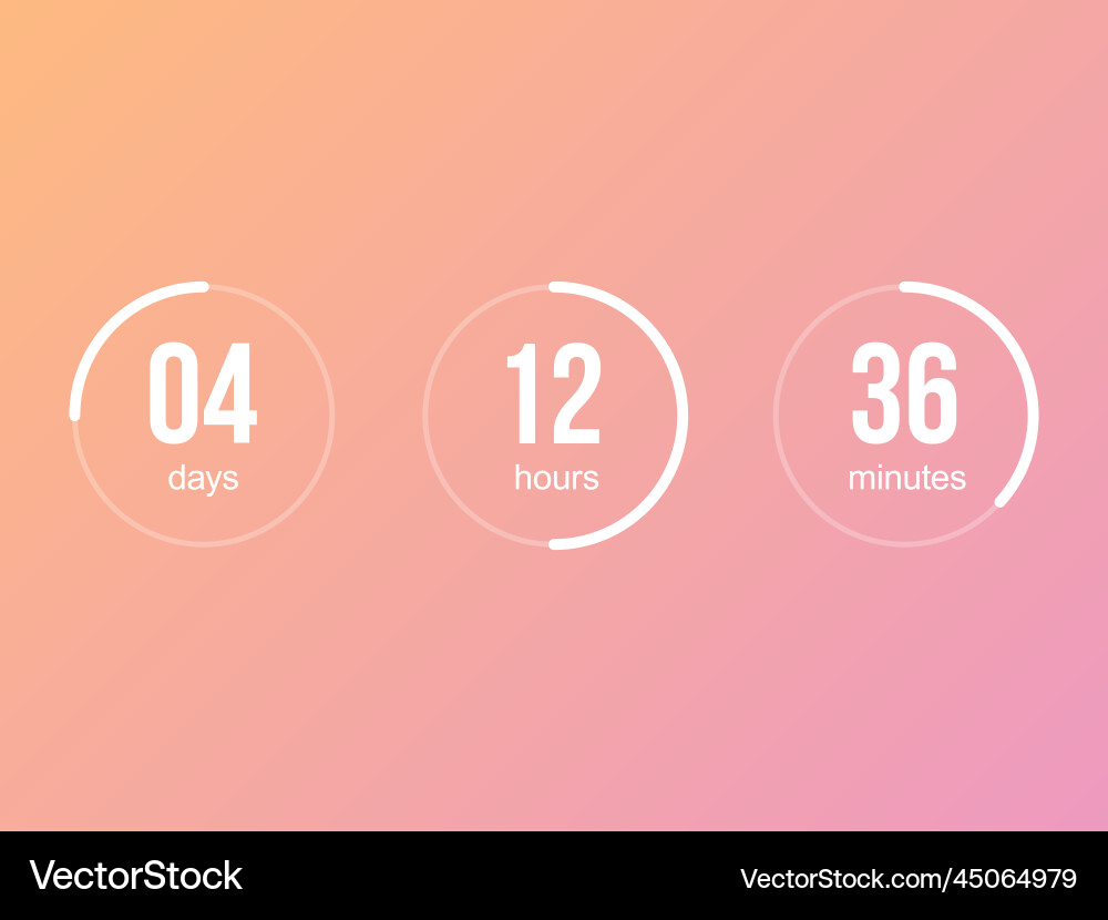 Countdown timer clock counter Vector Image