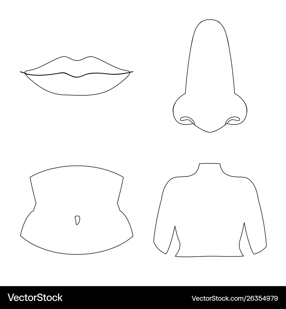 Design body and part icon collection Design body and part icon collection Vector Image