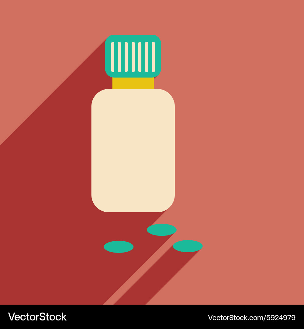 Flat with shadow icon and mobile application Vector Image