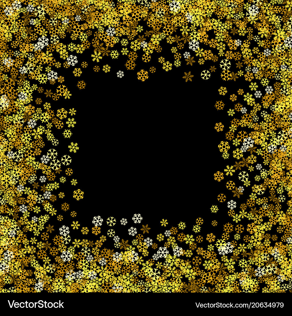 Frame or border of random scatter snowflakes Frame or border of random scatter snowflakes Vector Image