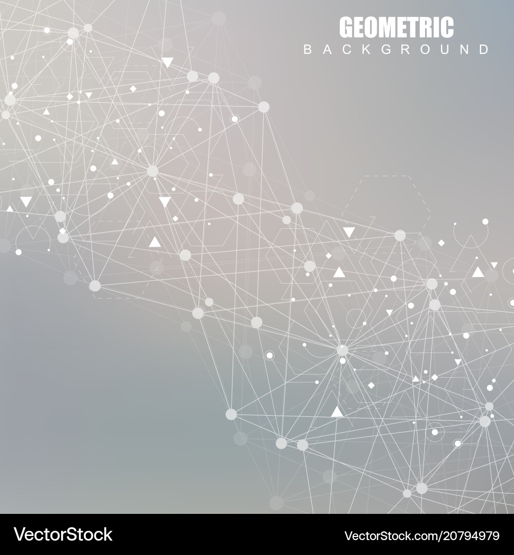 Geometric abstract background with connected line Geometric abstract background with connected line Vector Image