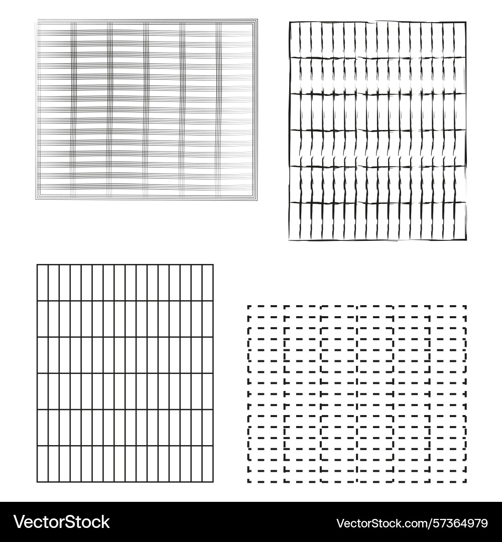 Grid pattern set squared line texture abstract Grid pattern set squared line texture abstract vector image