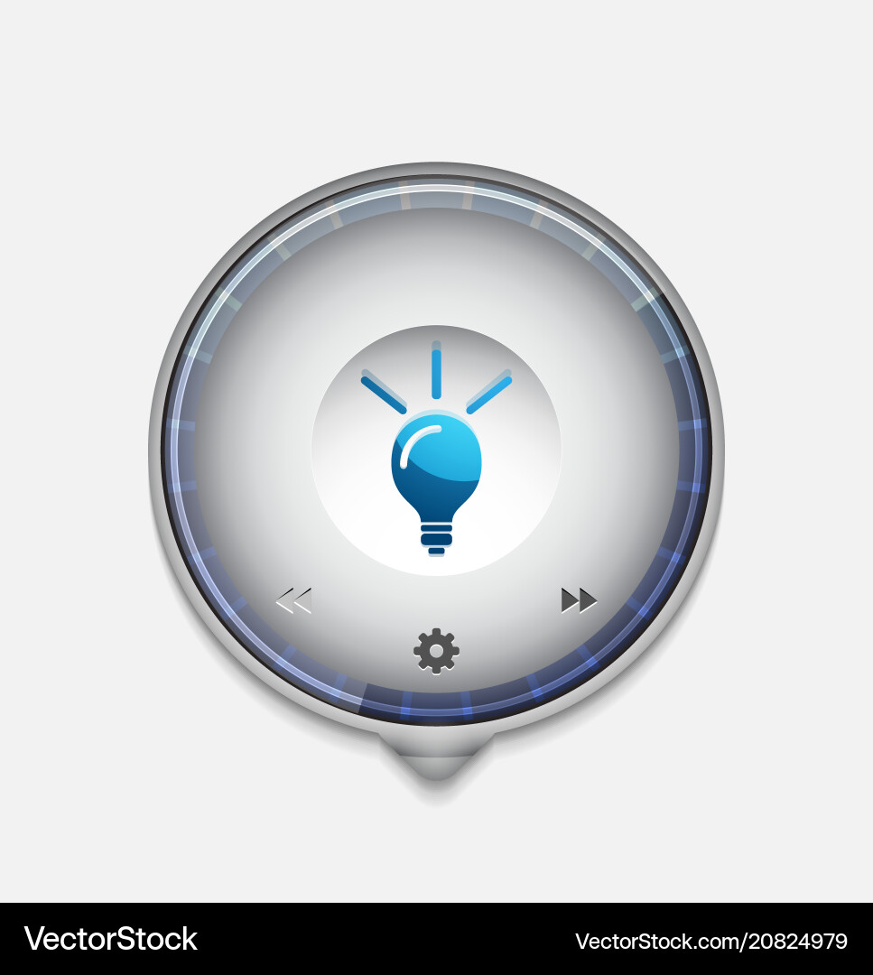Light bulb new idea concept web button Light bulb new idea concept web button vector image