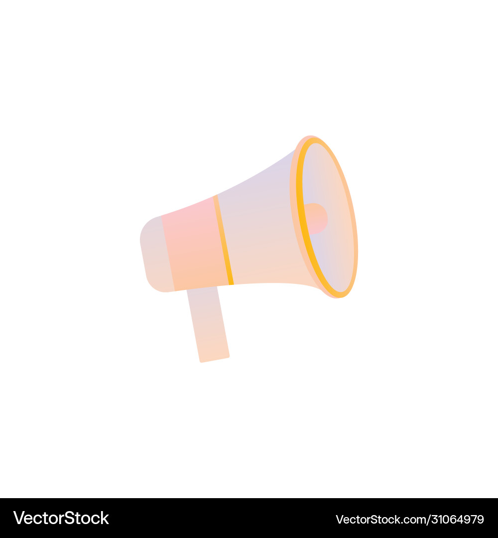 Megaphone on modern gradient style for design vector image