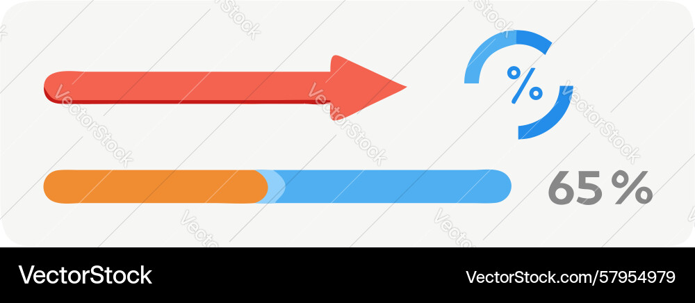 Progress Bar with Target Icon Vector Image