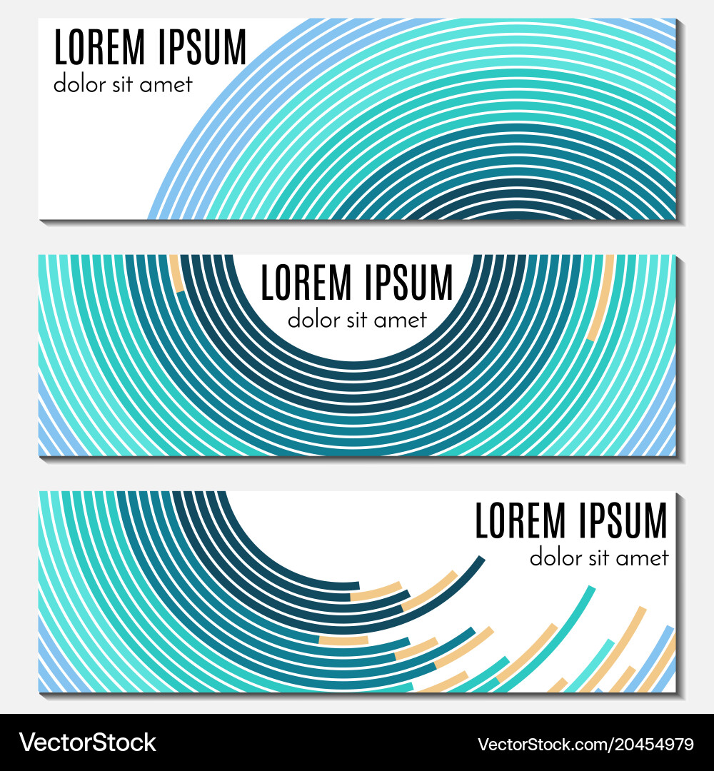 Set of colorful abstract header banners vector image