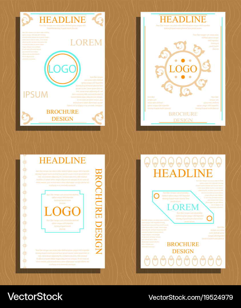 Set of layout background for art template Vector Image