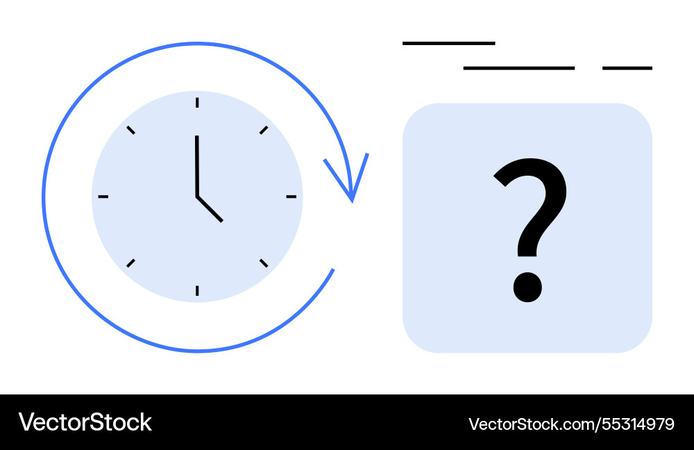 Time management concept featuring clock with arrow Vector Image