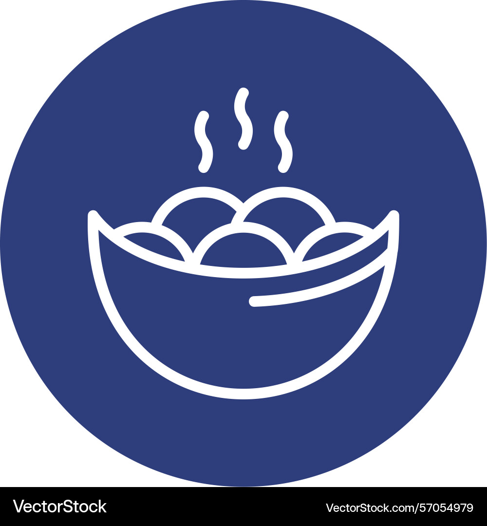 Yuanxiao line circle style icon design Vector Image
