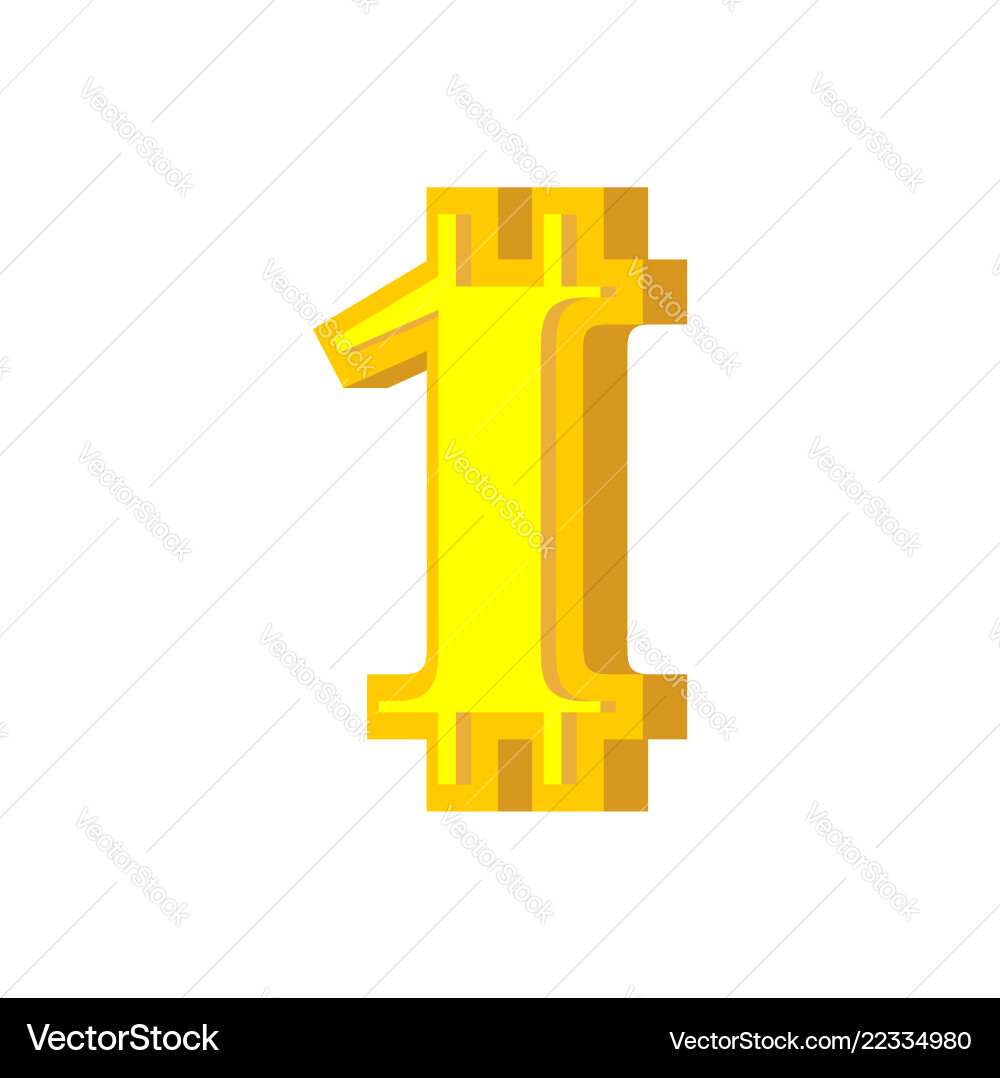 1 numeral bitcoin font one numeric crypto 1 numeral bitcoin font one numeric crypto vector image