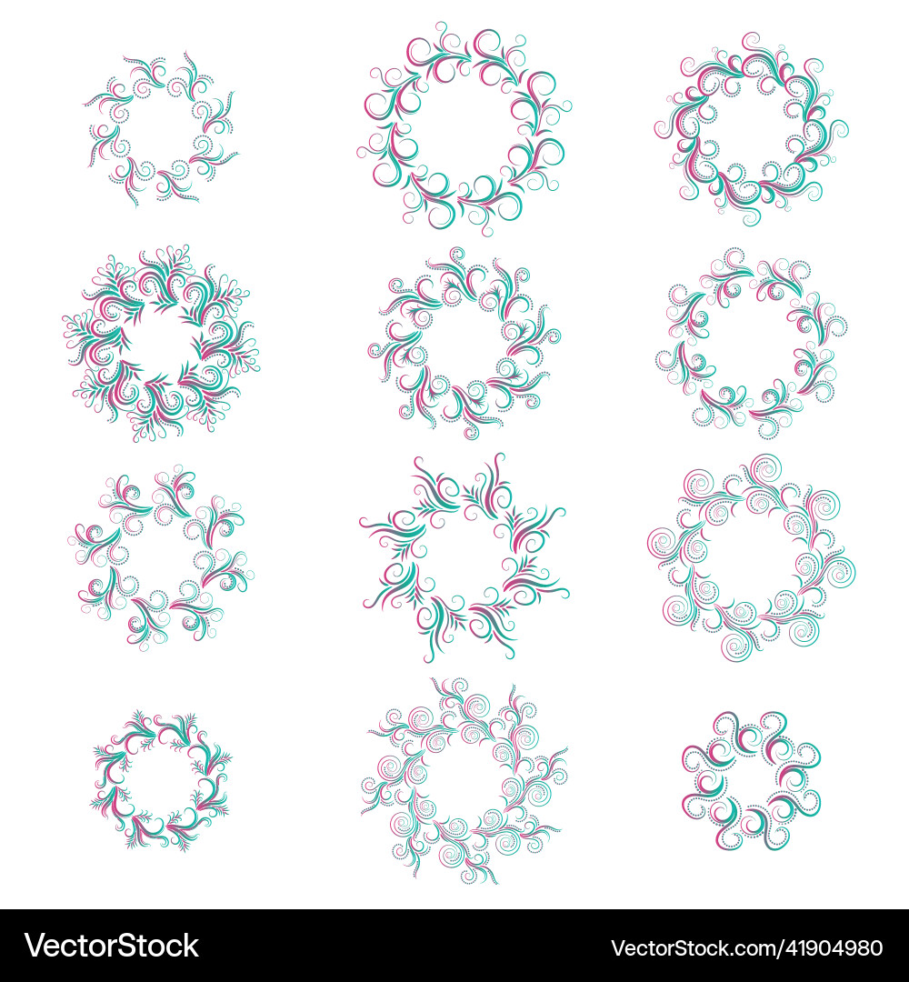Abstract frame set Vector Image