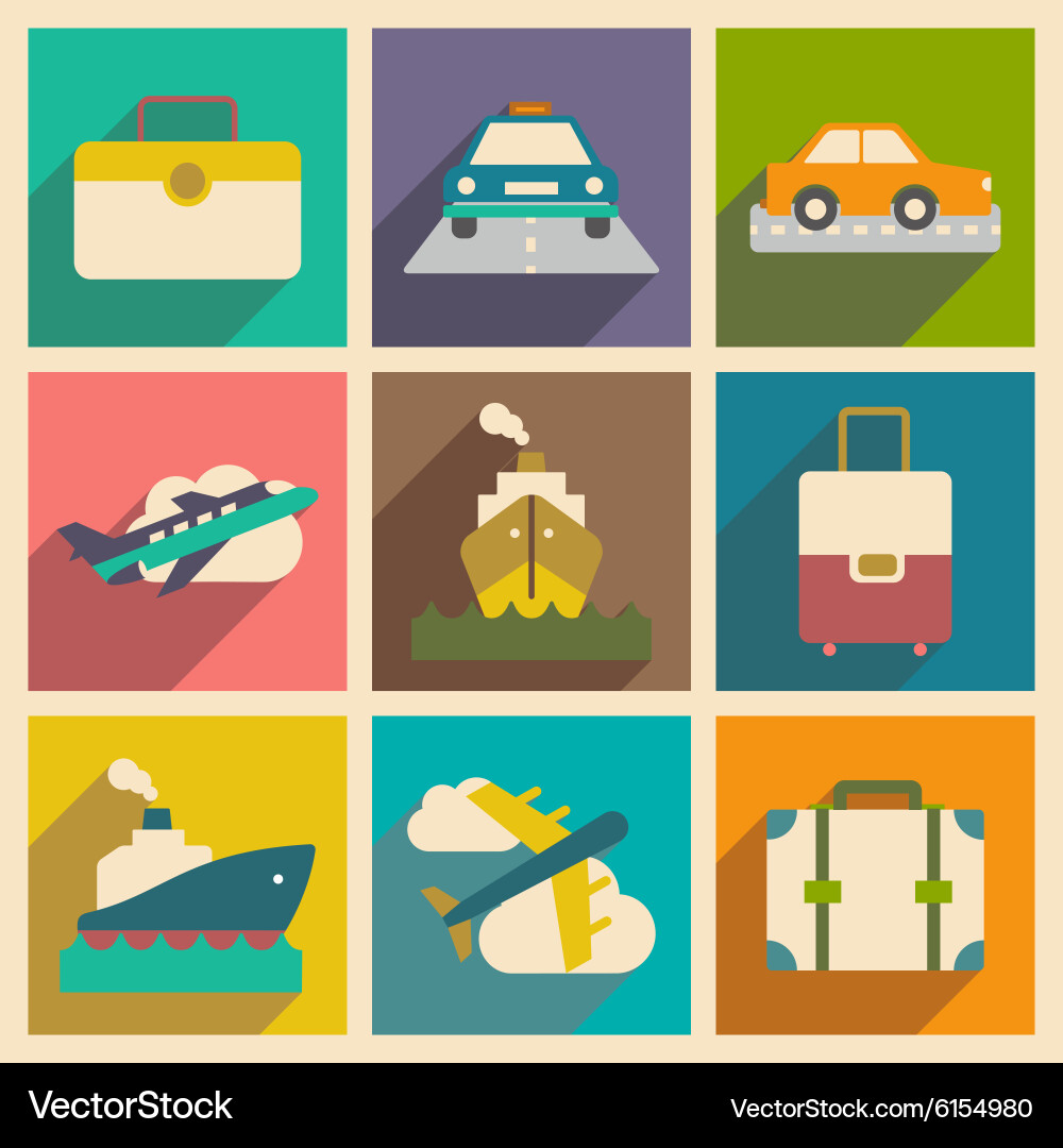 Flat with shadow concept and mobile application vector image
