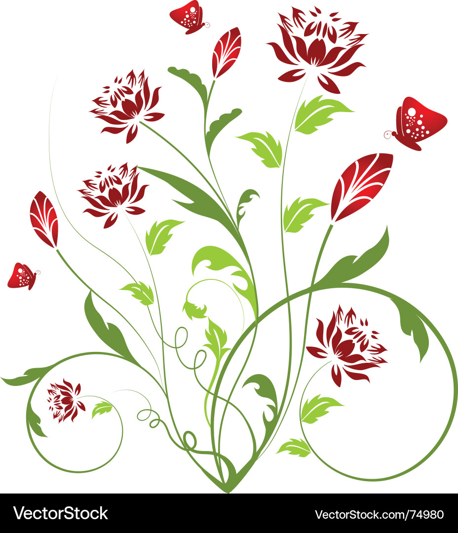 Floral abstract Royalty Free Vector Image - VectorStock
