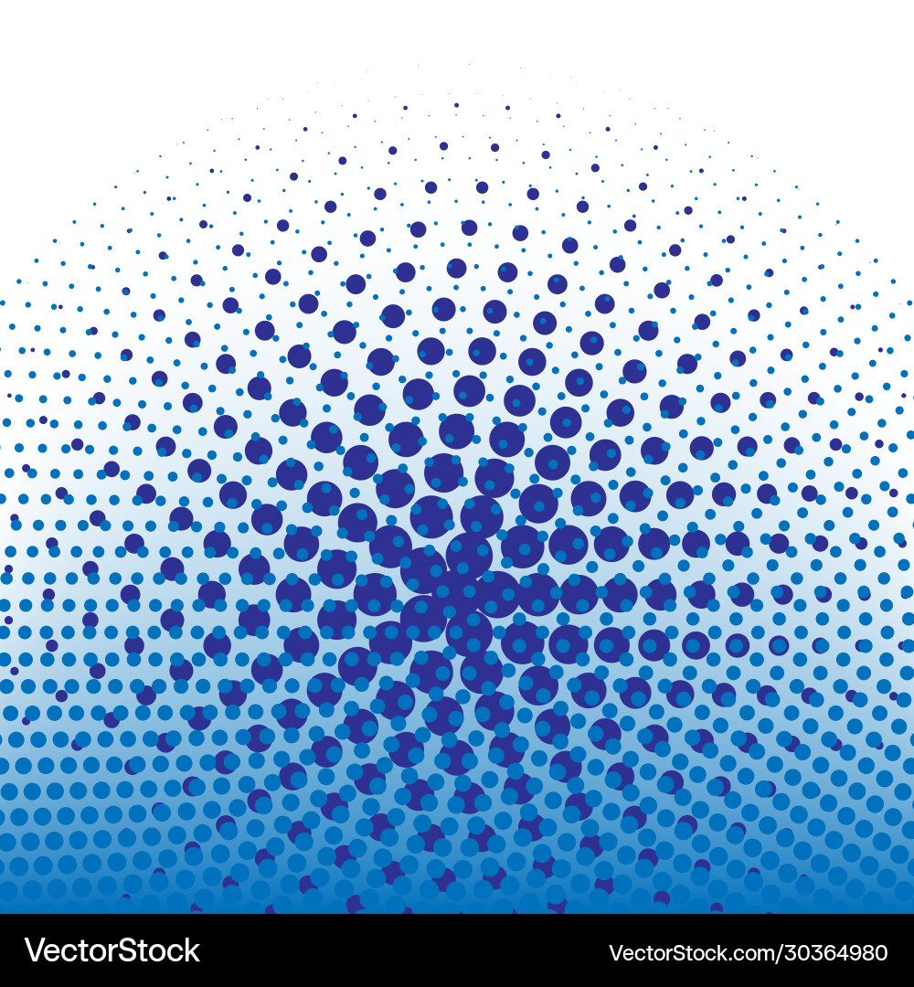Halftone dots pattern tech blue background Vector Image
